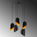 Metal 5'li Kollu Sarkıt Oval Şapka - Siyah
