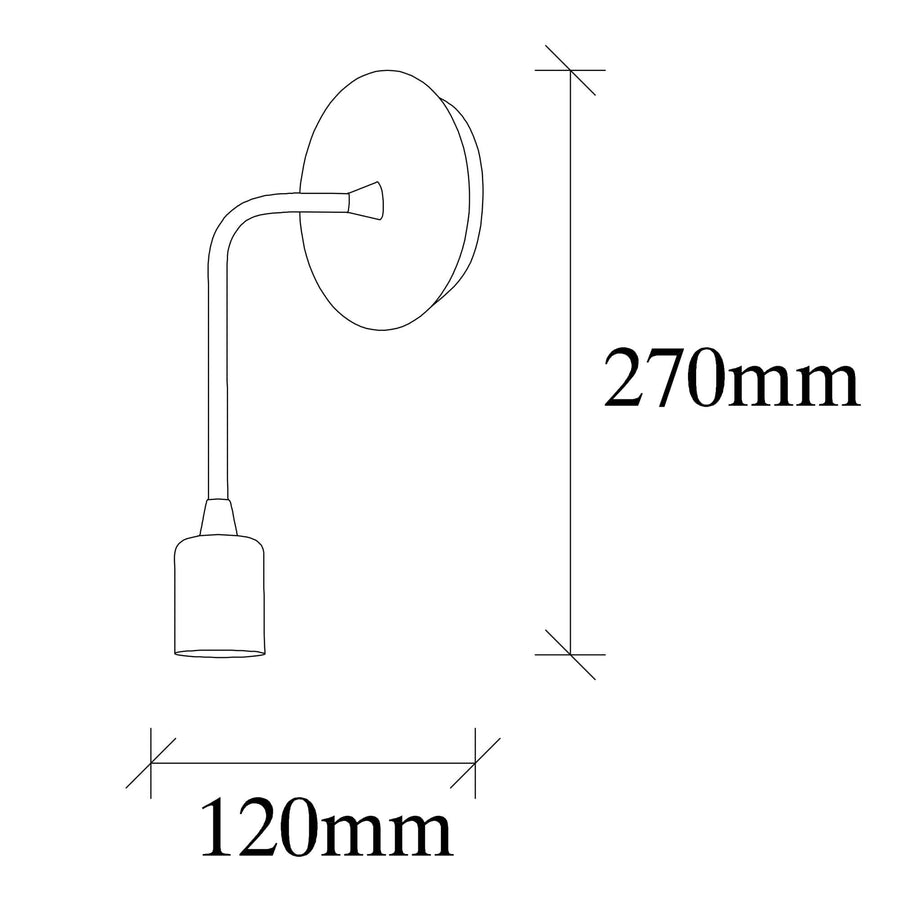 Minimalist Tekli Metal Aplik - Siyah