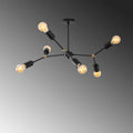 Sputnik 6'lı Metal Avize - Siyah
