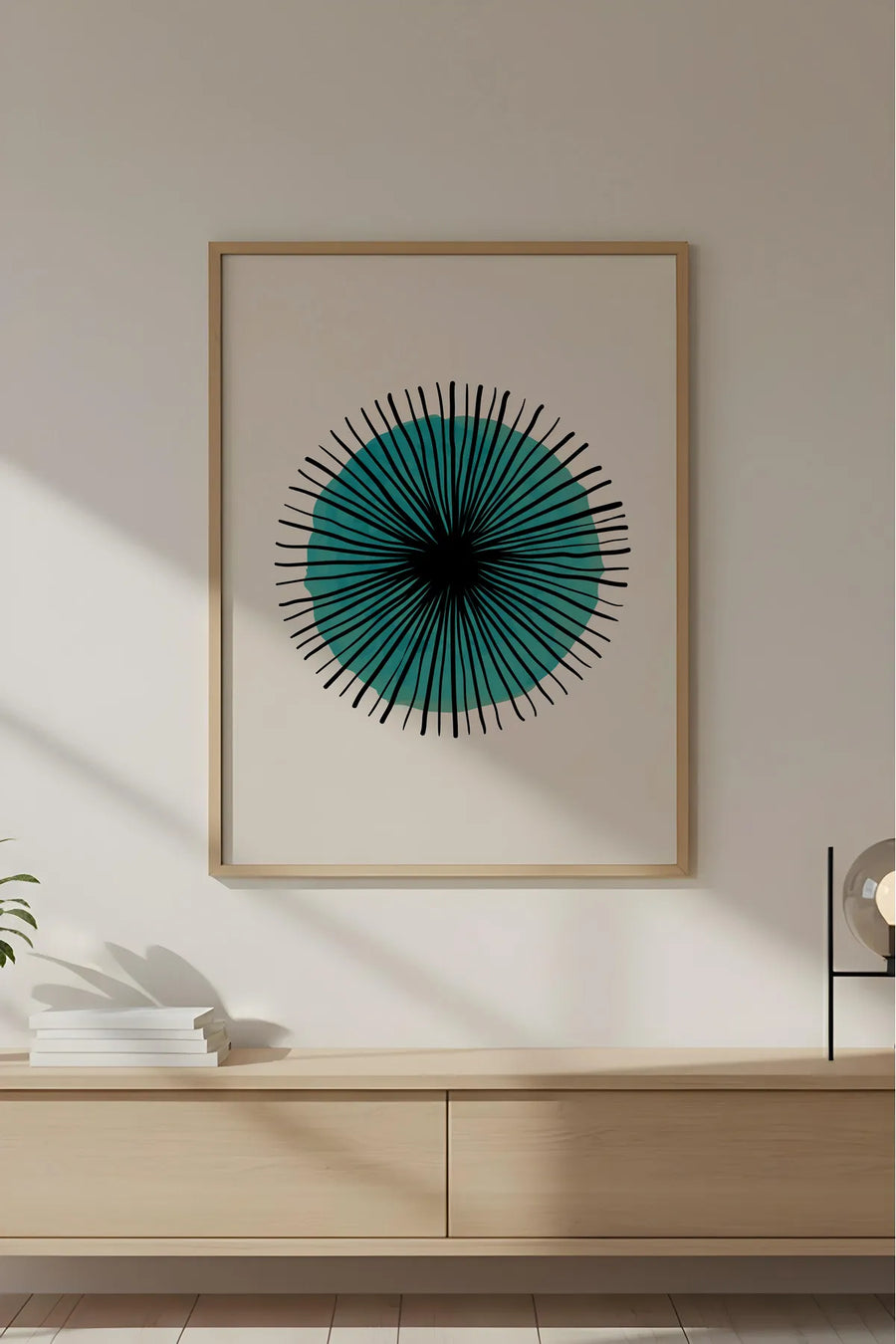 Ahşap Çerçeveli Soyut Tablo | Huhu593