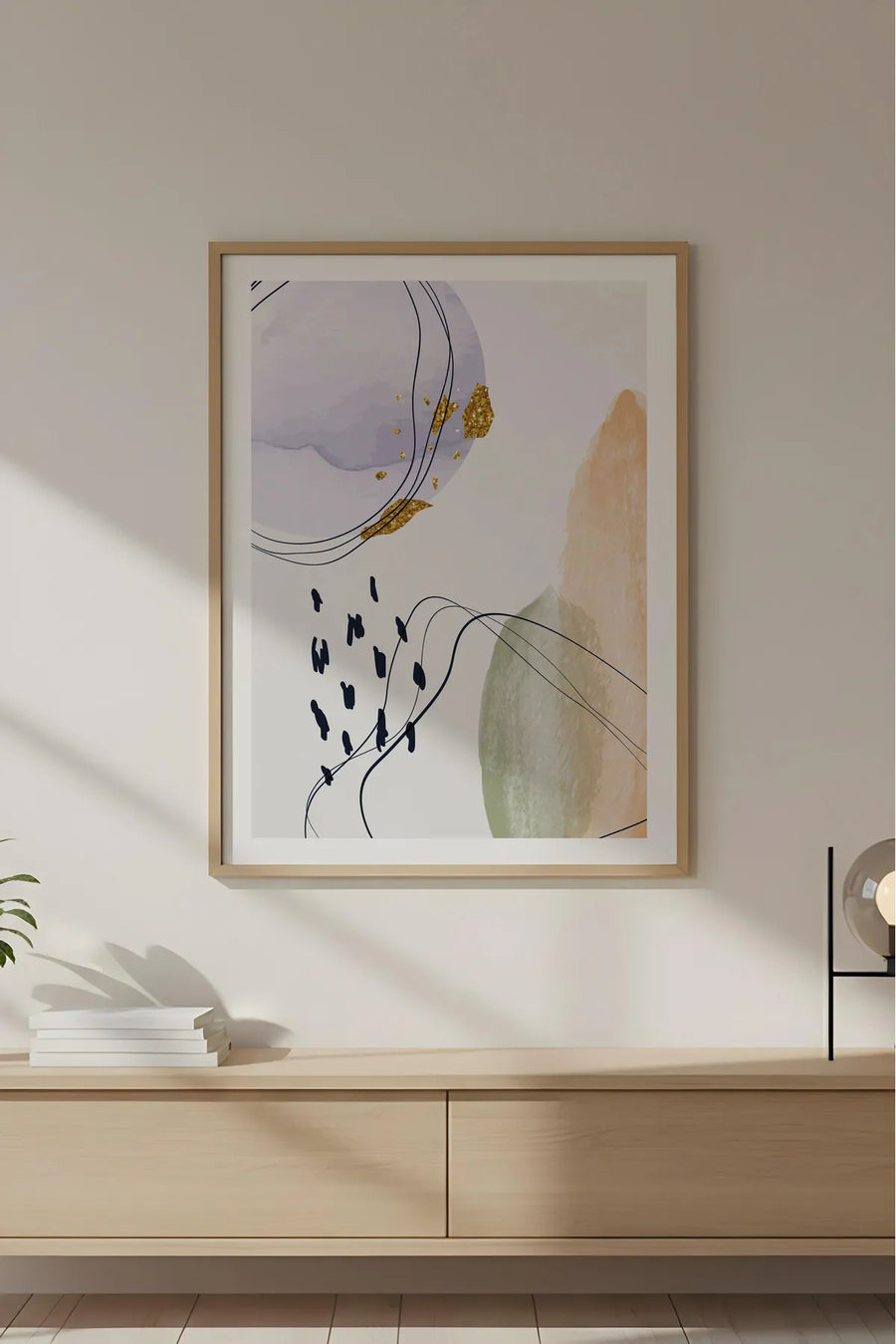 Ahşap Çerçeveli Modern Tablo | Huhu611