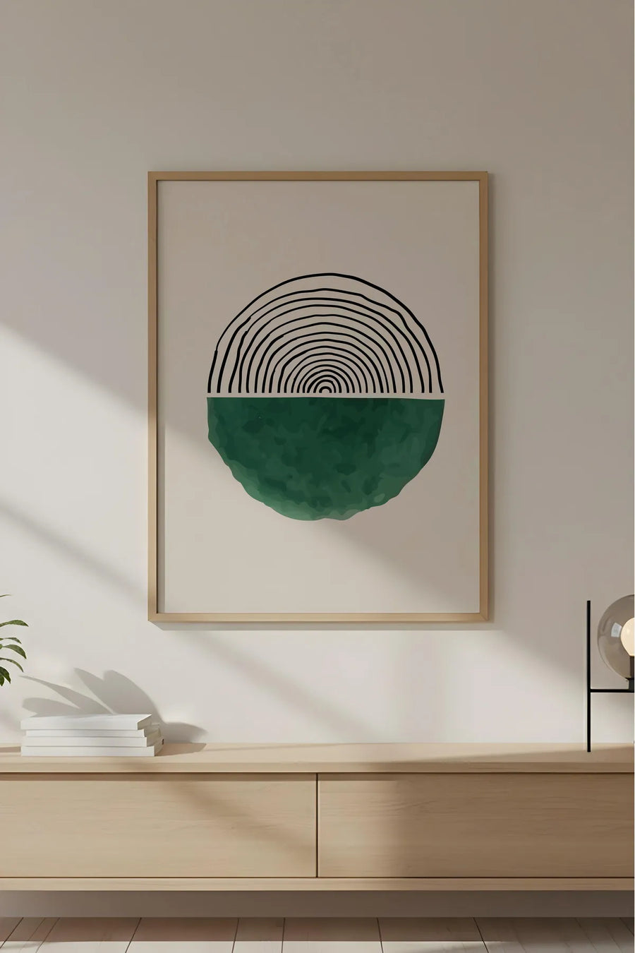Ahşap Çerçeveli Geometrik Desenli Tablo | Huhu630