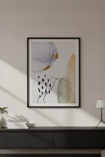 Ahşap Siyah Çerçeveli Modern Tablo | Huhu611