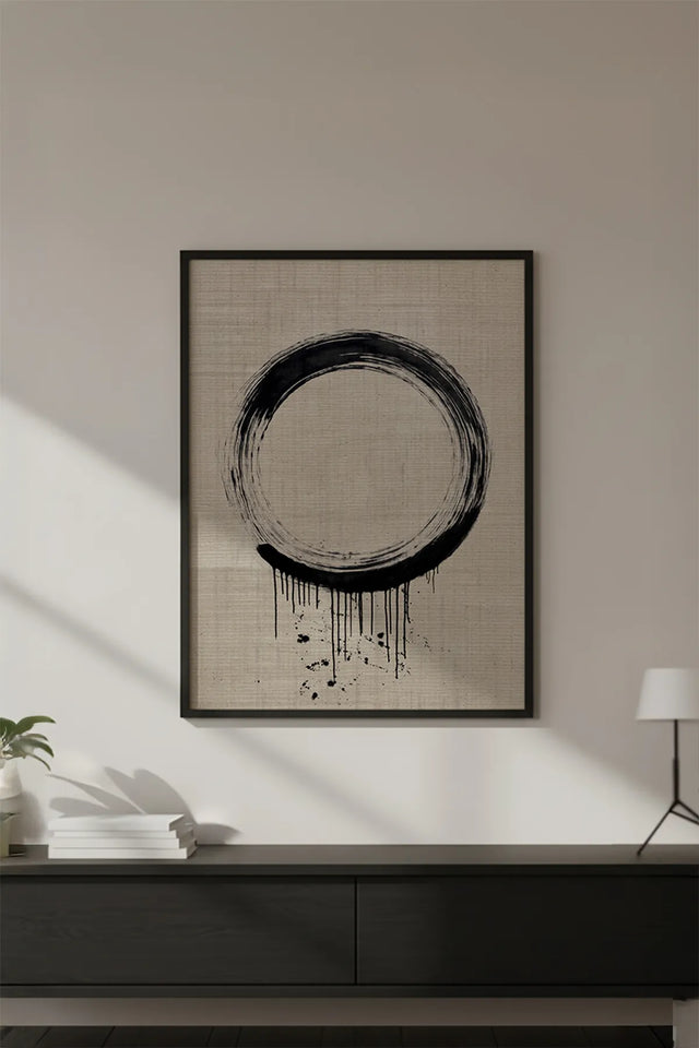 Ahşap Siyah Çerçeveli Wabi Sabi Koleksiyon Tablo | Huhu729