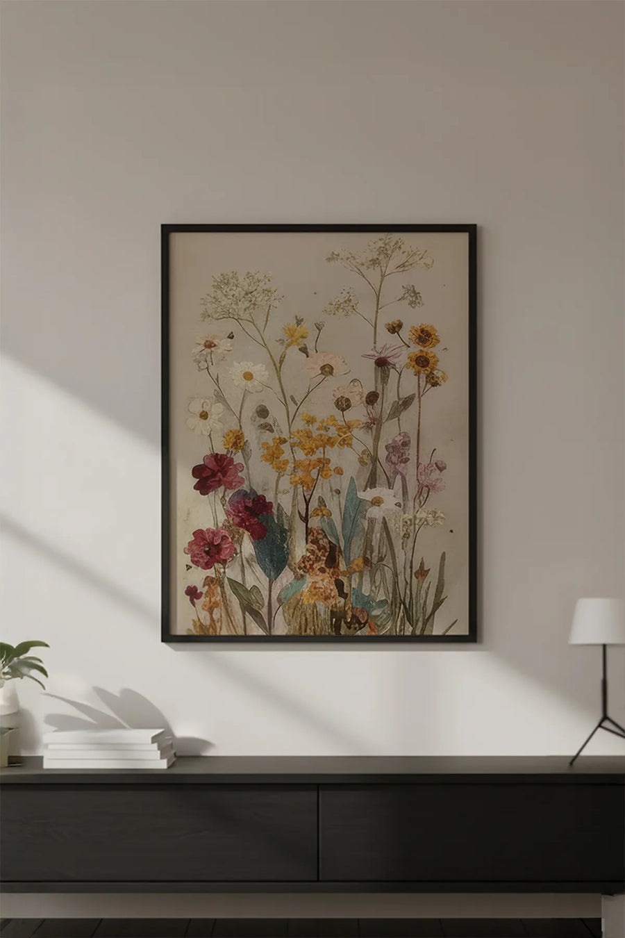 Ahşap Siyah Çerçeveli Wabi Sabi Koleksiyon Tablo | Huhu752