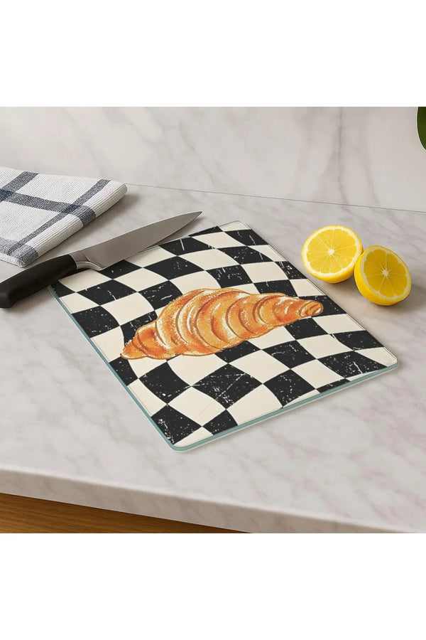 Cam Kesme Tahtası 20x30 cm | Temperli Cam | Hijyenik ve Dayanıklı Mutfak Gereci | KSME34