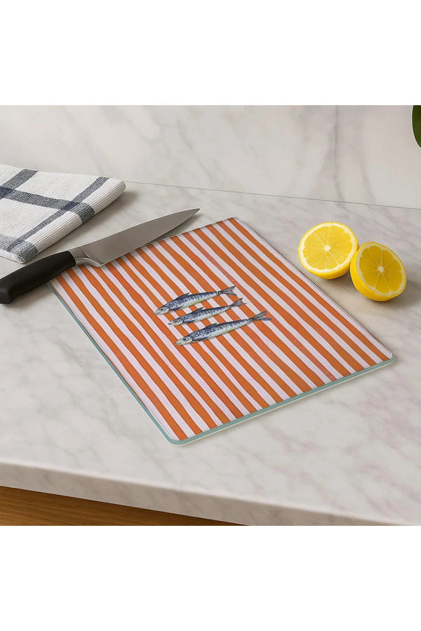 Cam Kesme Tahtası 20x30 cm | Temperli Cam | Hijyenik ve Dayanıklı Mutfak Gereci | KSME32