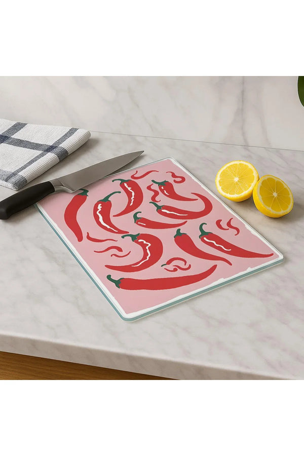 Cam Kesme Tahtası 20x30 cm | Temperli Cam | Hijyenik ve Dayanıklı Mutfak Gereci | KSME61