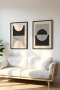 Minimalist Geometrik Desenli Tablo Seti - 2’li Set | huhu80