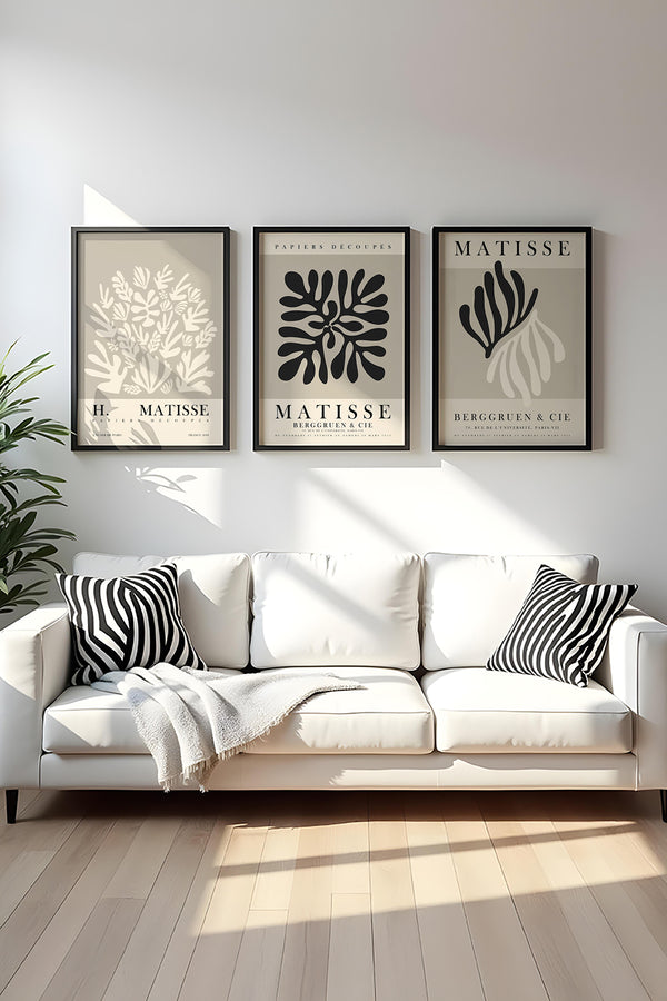 Modern Geometrik Desenli Tablo Seti - 3’lü Set | huhu257