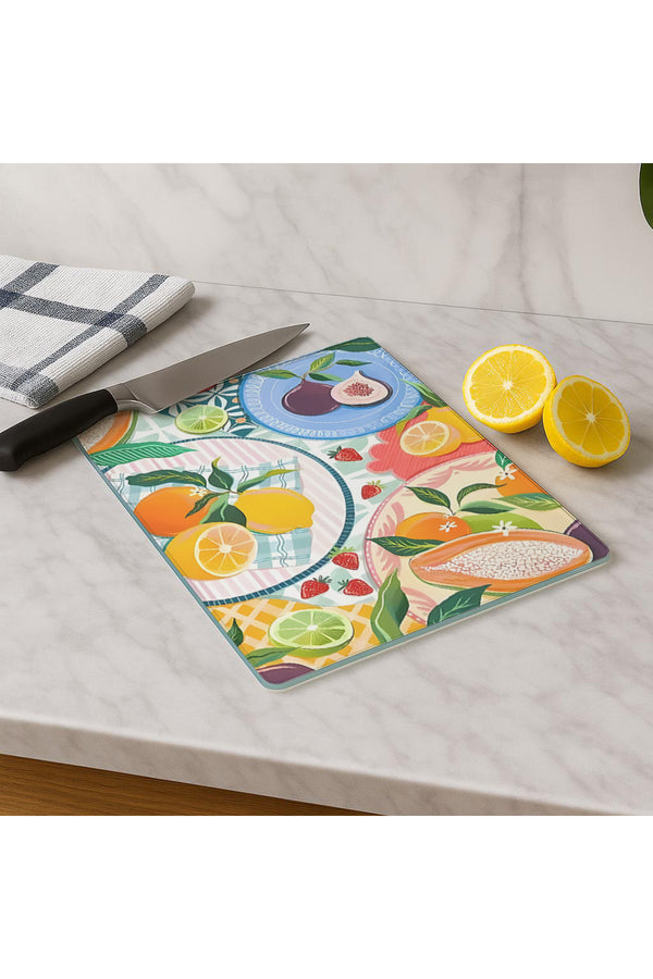 Cam Kesme Tahtası 20x30 cm | Temperli Cam | Hijyenik ve Dayanıklı Mutfak Gereci | KSME14