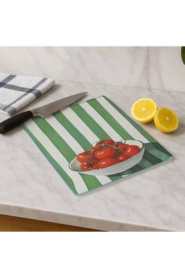 Cam Kesme Tahtası 20x30 cm | Temperli Cam | Hijyenik ve Dayanıklı Mutfak Gereci | KSME71