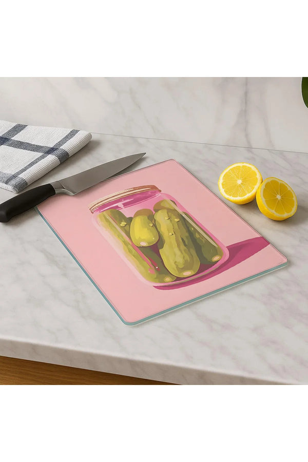 Cam Kesme Tahtası 20x30 cm | Temperli Cam | Hijyenik ve Dayanıklı Mutfak Gereci | KSME52