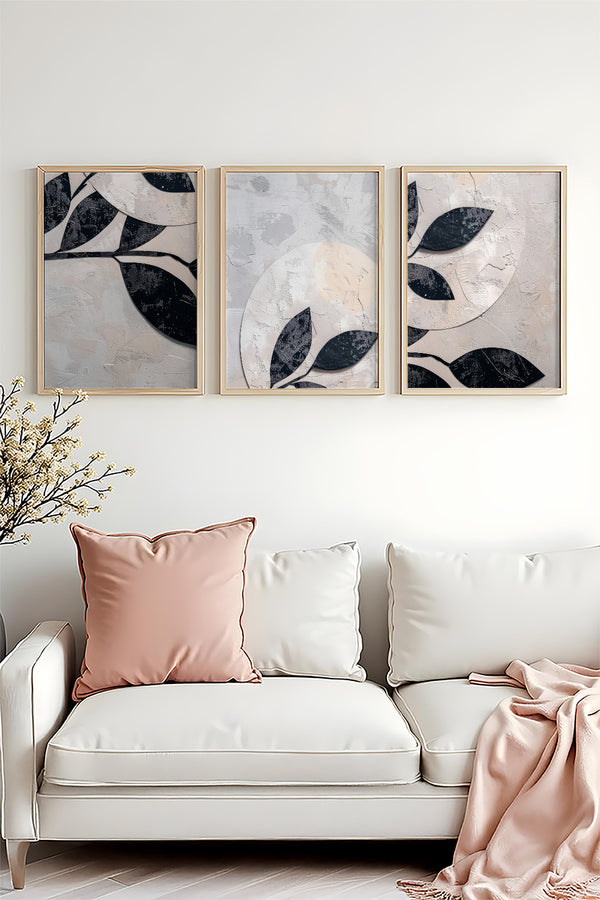 Modern Geometrik Desenli Tablo Seti - 3’lü Set | huhu466