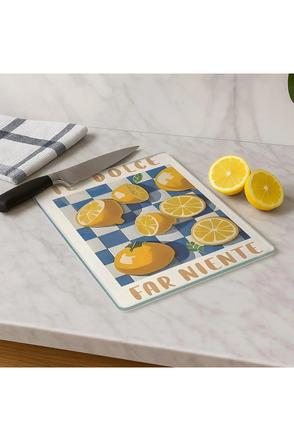 Cam Kesme Tahtası 20x30 cm | Temperli Cam | Hijyenik ve Dayanıklı Mutfak Gereci | KSME73