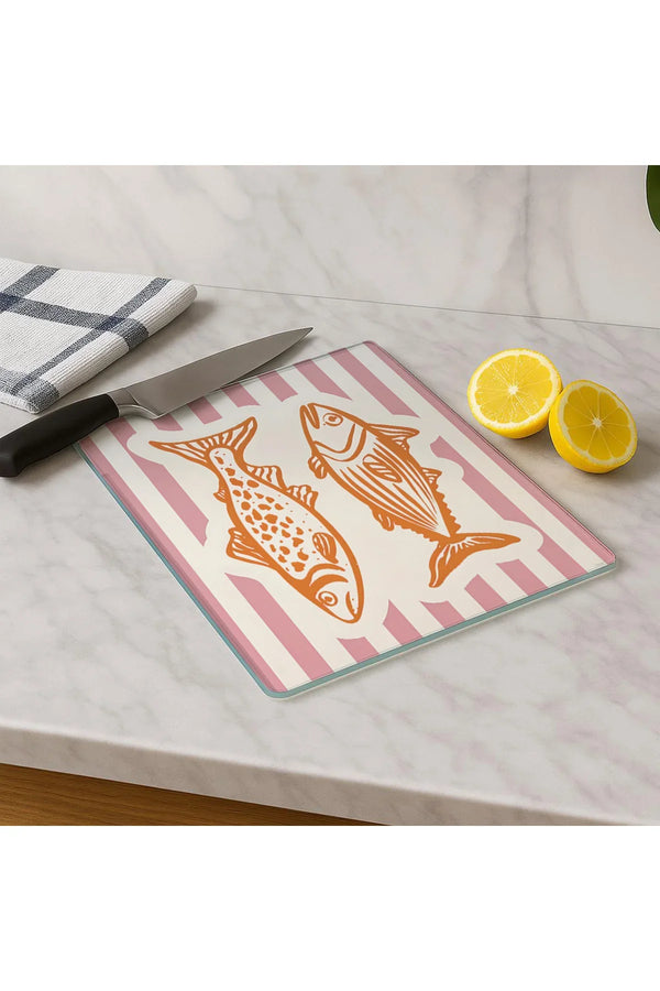 Cam Kesme Tahtası 20x30 cm | Temperli Cam | Hijyenik ve Dayanıklı Mutfak Gereci | KSME27