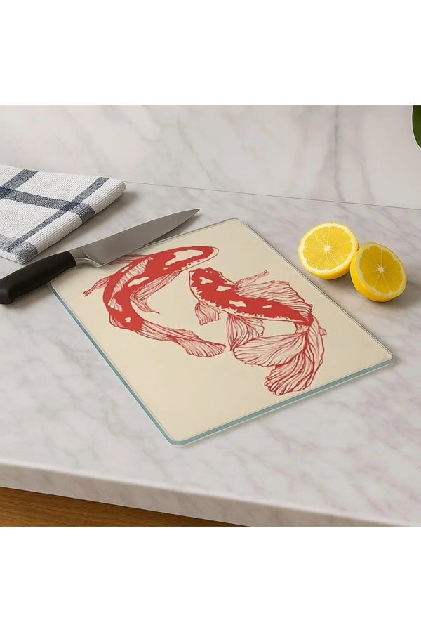 Cam Kesme Tahtası 20x30 cm | Temperli Cam | Hijyenik ve Dayanıklı Mutfak Gereci | KSME63