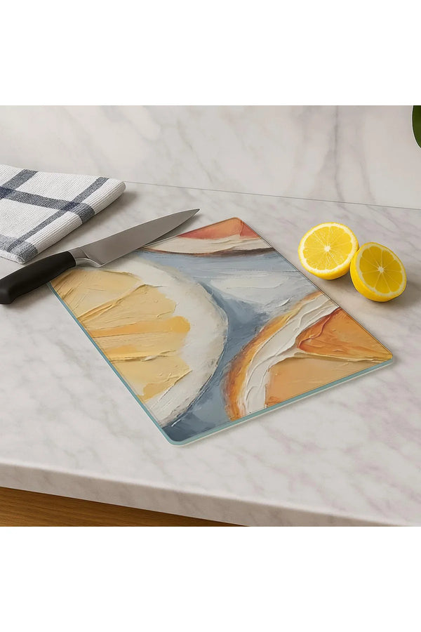 Cam Kesme Tahtası 20x30 cm | Temperli Cam | Hijyenik ve Dayanıklı Mutfak Gereci | KSME75