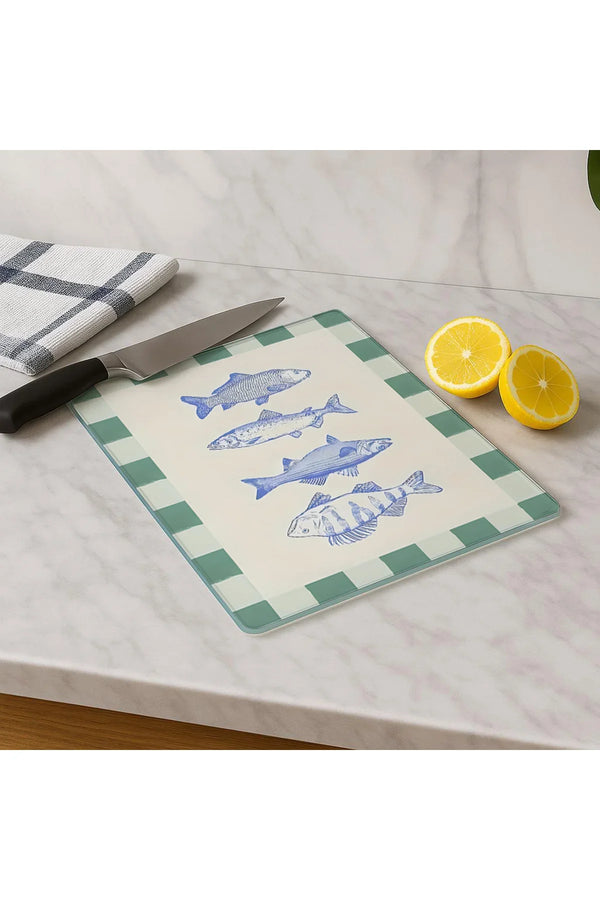 Cam Kesme Tahtası 20x30 cm | Temperli Cam | Hijyenik ve Dayanıklı Mutfak Gereci | KSME62