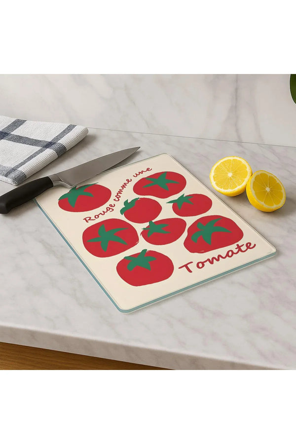 Cam Kesme Tahtası 20x30 cm | Temperli Cam | Hijyenik ve Dayanıklı Mutfak Gereci | KSME50