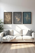 Geometrik Desenli Doğa Tablo Seti - Modern 3’lü Set | huhu242