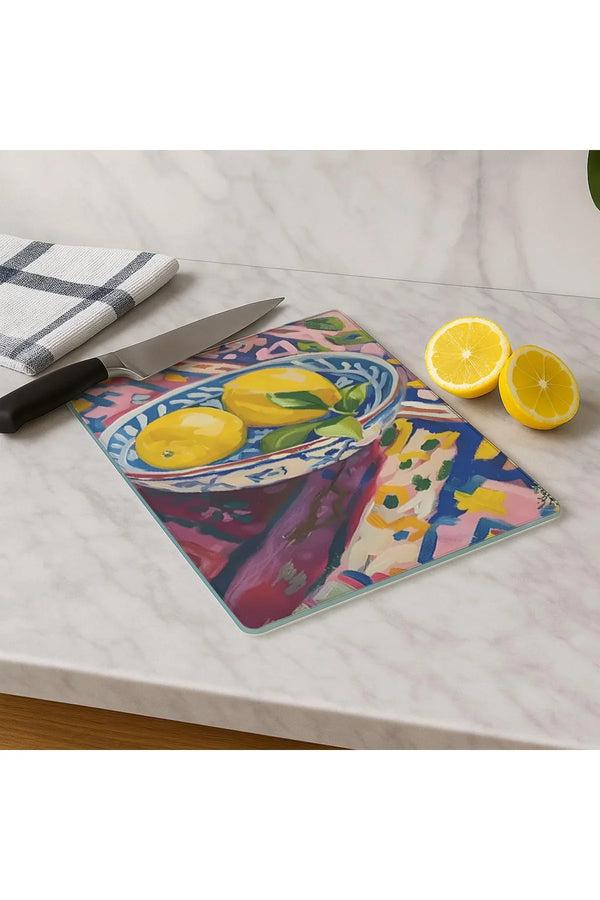 Cam Kesme Tahtası 20x30 cm | Temperli Cam | Hijyenik ve Dayanıklı Mutfak Gereci | KSME25