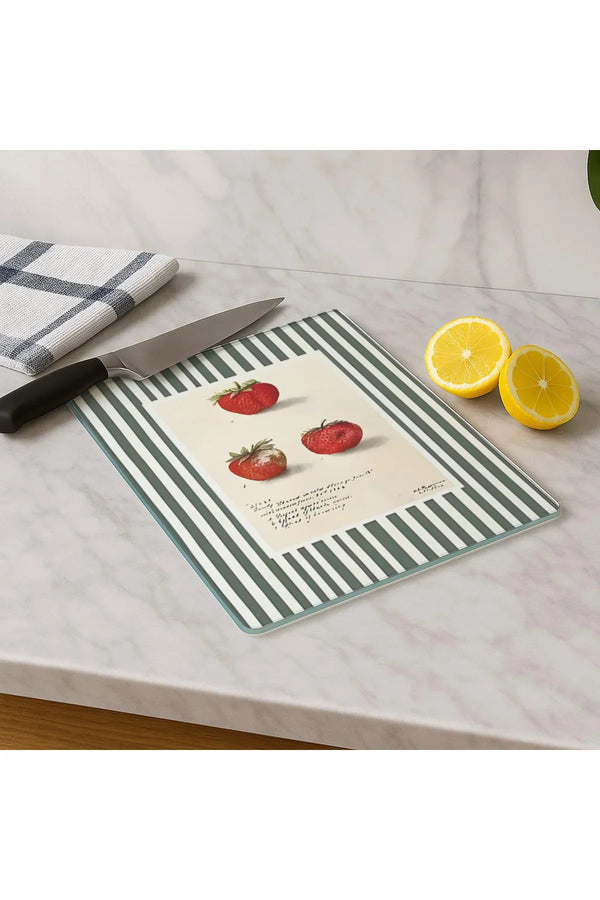 Cam Kesme Tahtası 20x30 cm | Temperli Cam | Hijyenik ve Dayanıklı Mutfak Gereci | KSME60