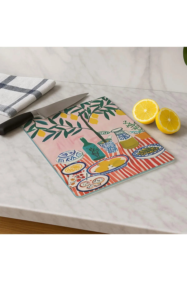 Cam Kesme Tahtası 20x30 cm | Temperli Cam | Hijyenik ve Dayanıklı Mutfak Gereci | KSME6