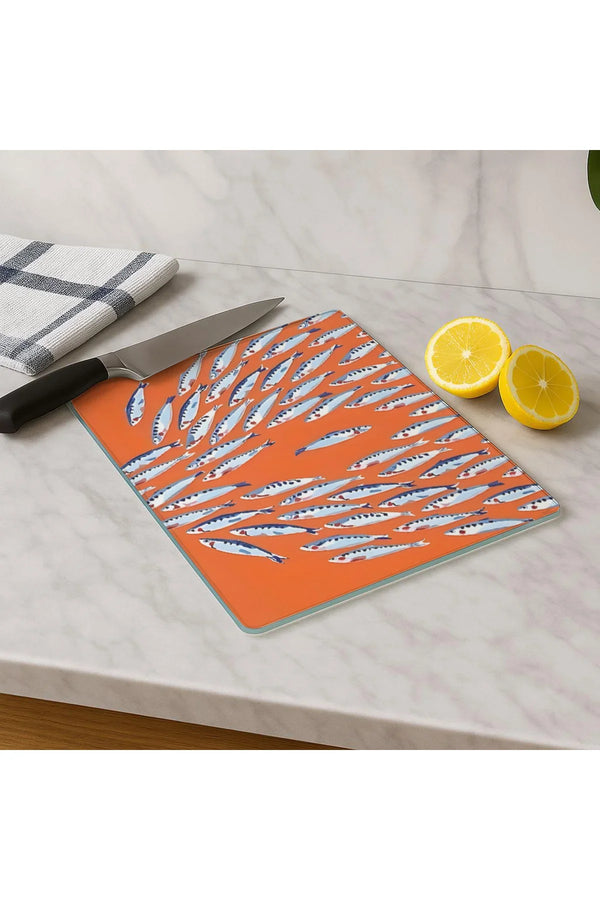 Cam Kesme Tahtası 20x30 cm | Temperli Cam | Hijyenik ve Dayanıklı Mutfak Gereci | KSME66