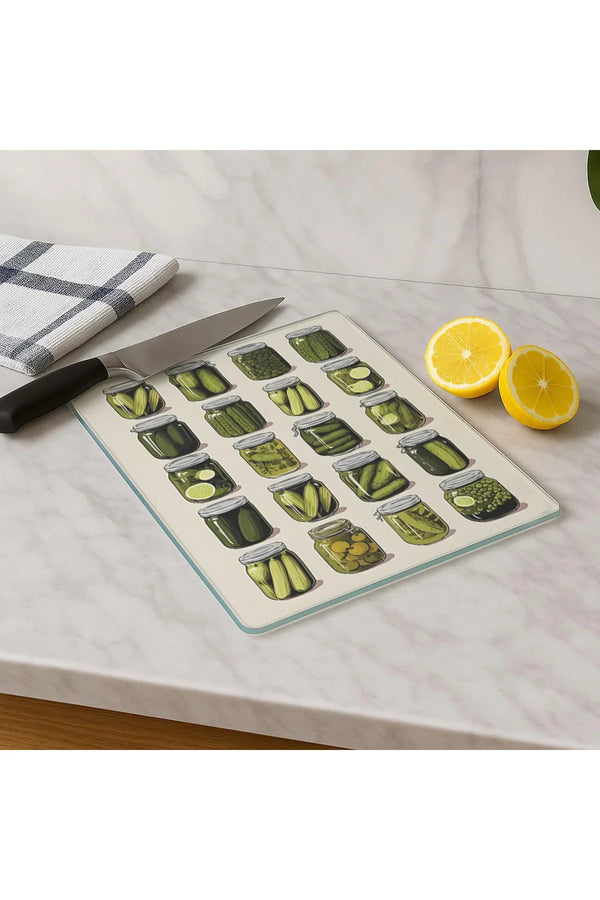 Cam Kesme Tahtası 20x30 cm | Temperli Cam | Hijyenik ve Dayanıklı Mutfak Gereci | KSME51