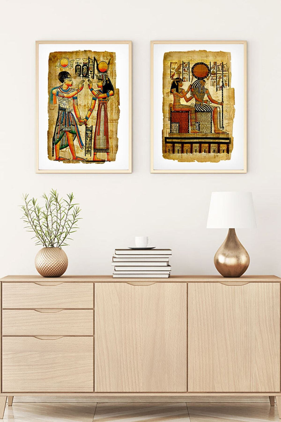 Antik Mısır Temalı Tablo Seti - 2’li Set | huhu180