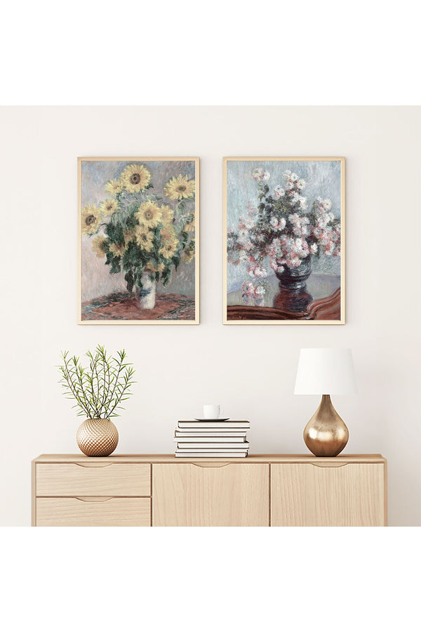 Çiçekli Tablo Seti - Modern 2’li Set | huhu279