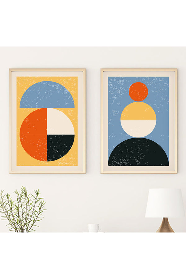 Soyut Desenli Modern Tablo Seti - 2’li Set | huhu14