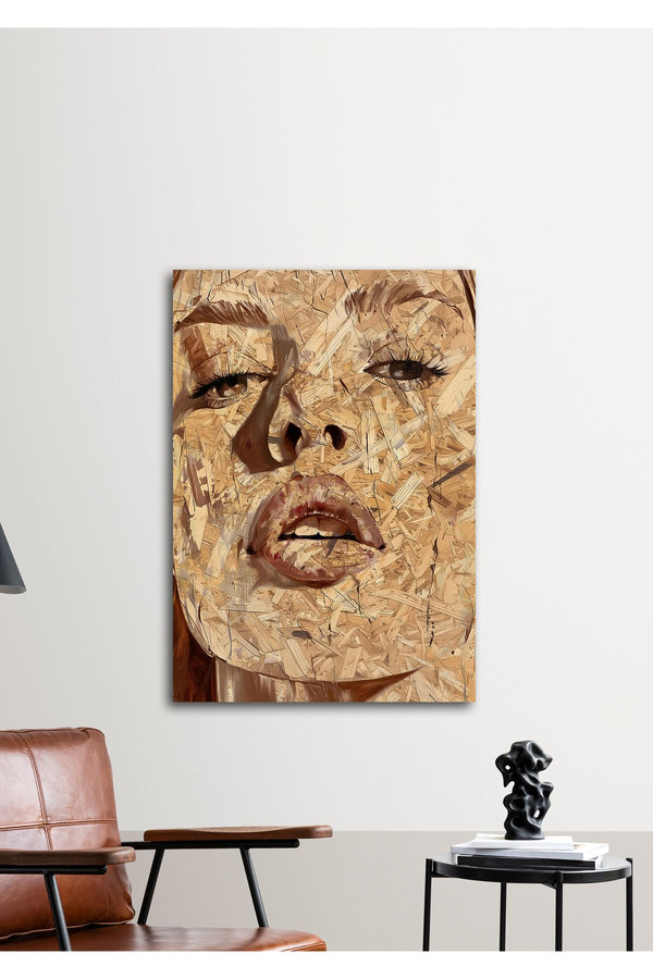 Soyut Ahşap Desenli Tablo - Modern Sanat | Huhu316