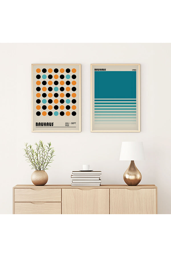 Bauhaus Desenli Modern Tablo Seti - Soyut 2’li Set | huhu249