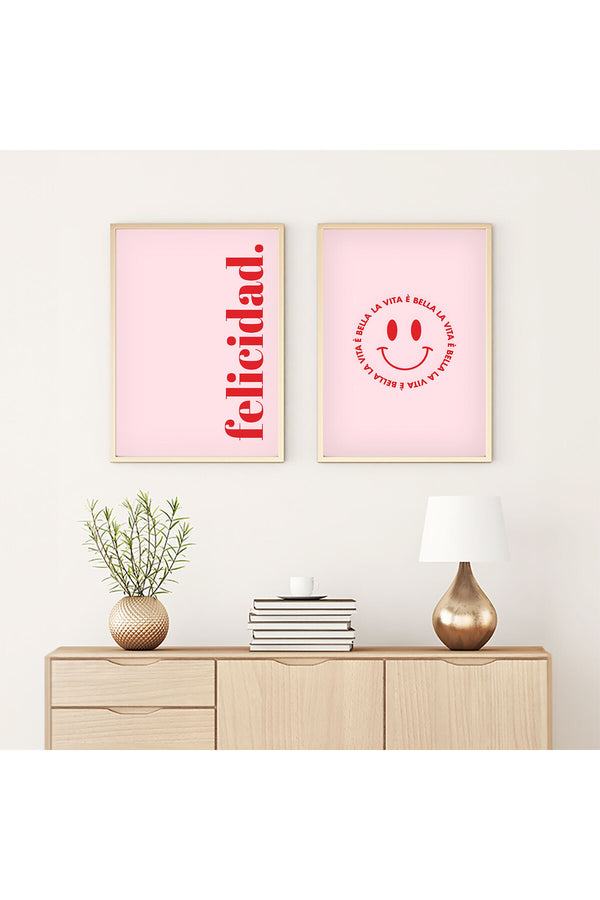 Felicidad Temalı Modern Tablo Seti - 2’li Set | huhu286