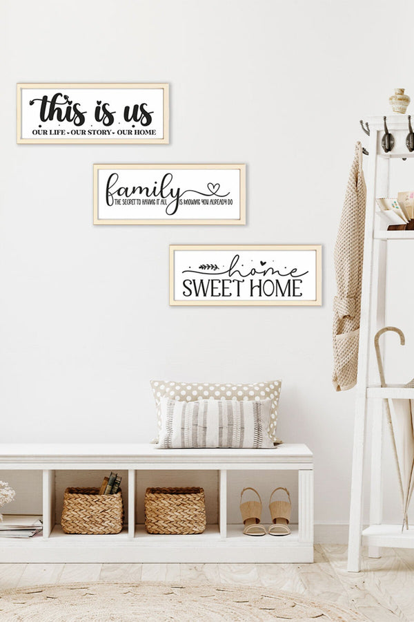 Modern Yazılı Tablo Seti - 3’lü Set | huhu177