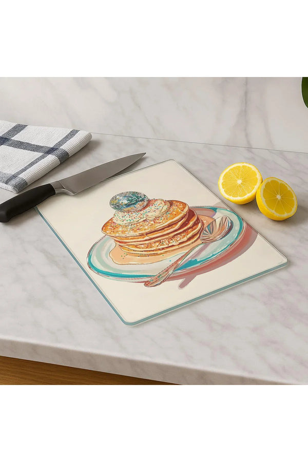 Cam Kesme Tahtası 20x30 cm | Temperli Cam | Hijyenik ve Dayanıklı Mutfak Gereci | KSME65