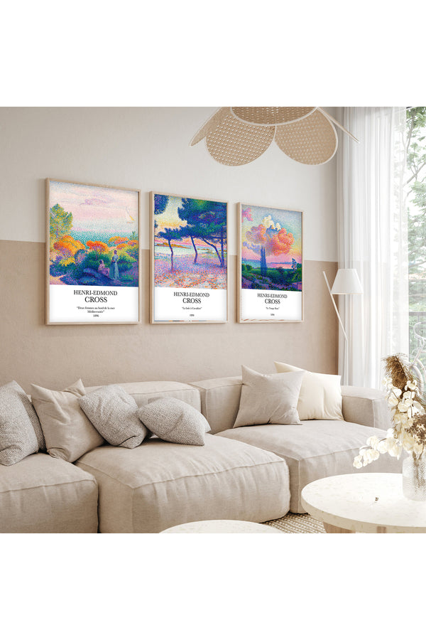 Geometrik Desenli Renkli Tablo Seti - Modern 3’lü Set | huhu265