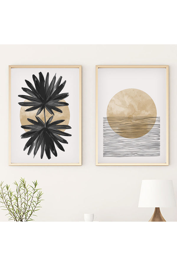 Soyut Desenli Modern Tablo Seti - Minimalist 2’li Set | huhu53