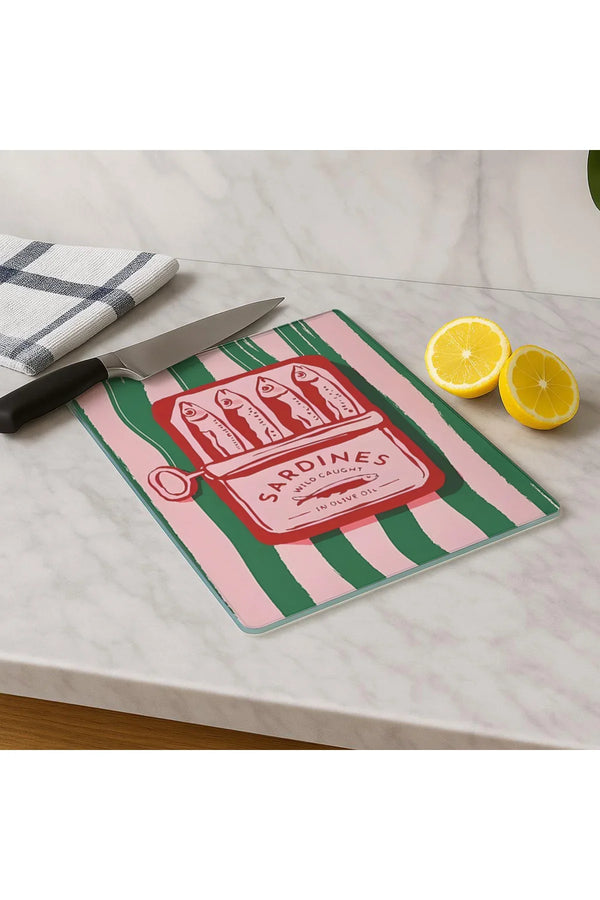 Cam Kesme Tahtası 20x30 cm | Temperli Cam | Hijyenik ve Dayanıklı Mutfak Gereci | KSME40