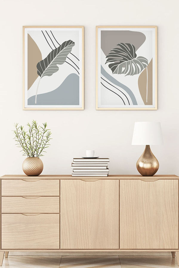 Modern Geometrik Desenli Tablo Seti - 2’li Set | huhu119