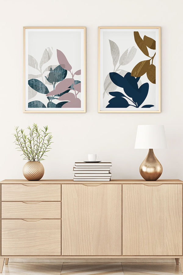 Geometrik Desenli Minimalist Tablo Seti - 2’li Set | huhu122