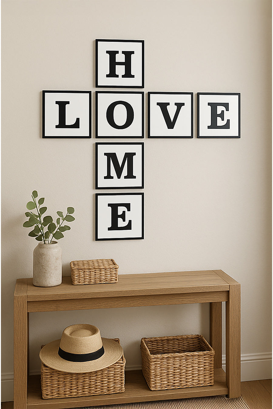 Modern 7 Parça Duvar Tablosu -Çerçeve Görünümlü — 20x20 MDF, Fotoğraf Kalitesinde UV Baskı