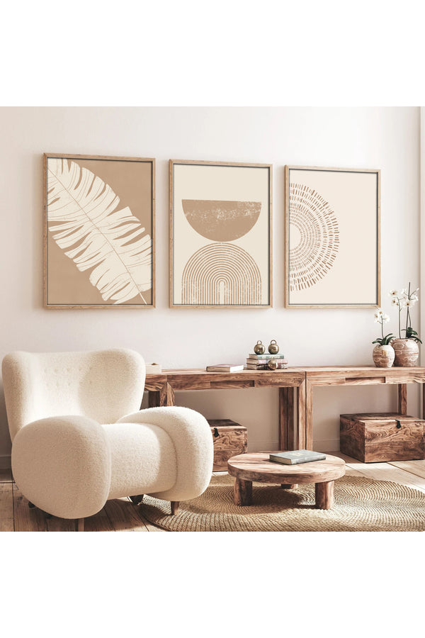 Geometrik Desenli Minimal Tablo Seti - Modern 3’lü Set | huhu259