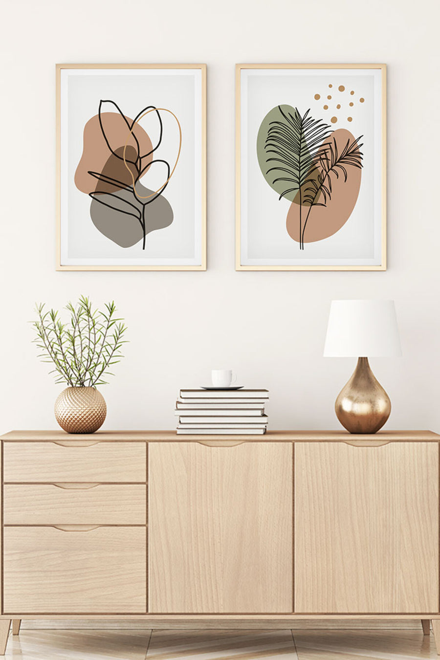 Modern Geometrik Desenli Tablo Seti - 2’li Set | huhu114