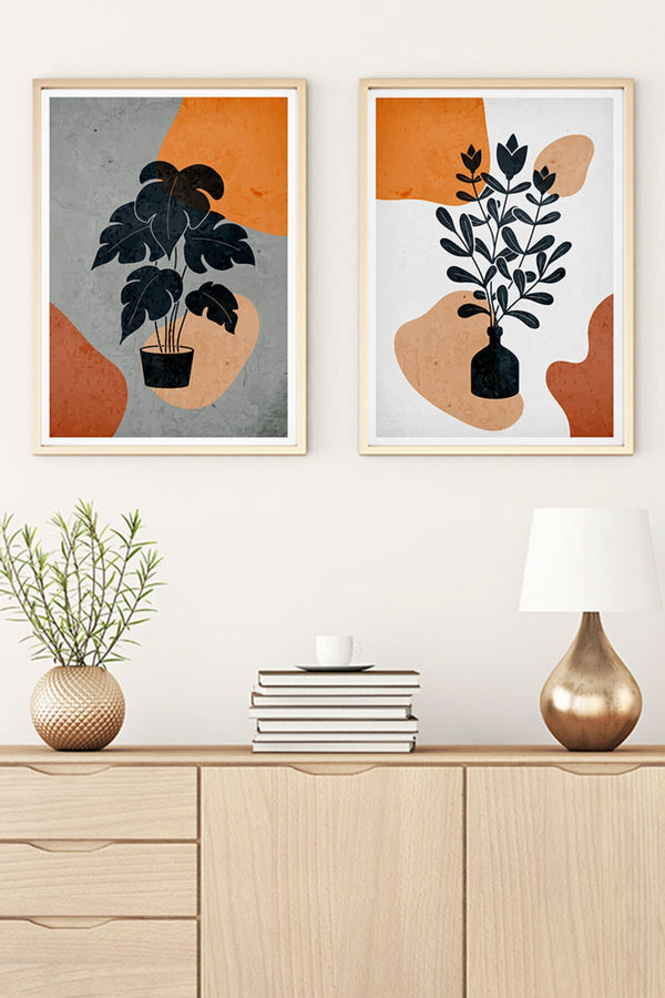 Geometrik Desenli Modern Tablo Seti - 2’li Set | huhu48