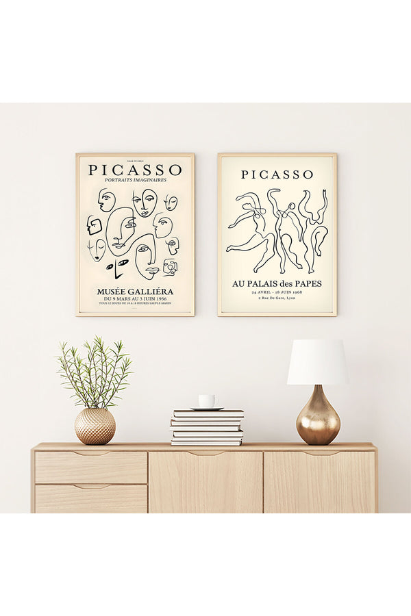 Soyut Çizim Tablo Seti - Minimalist 2'li Set | huhu285