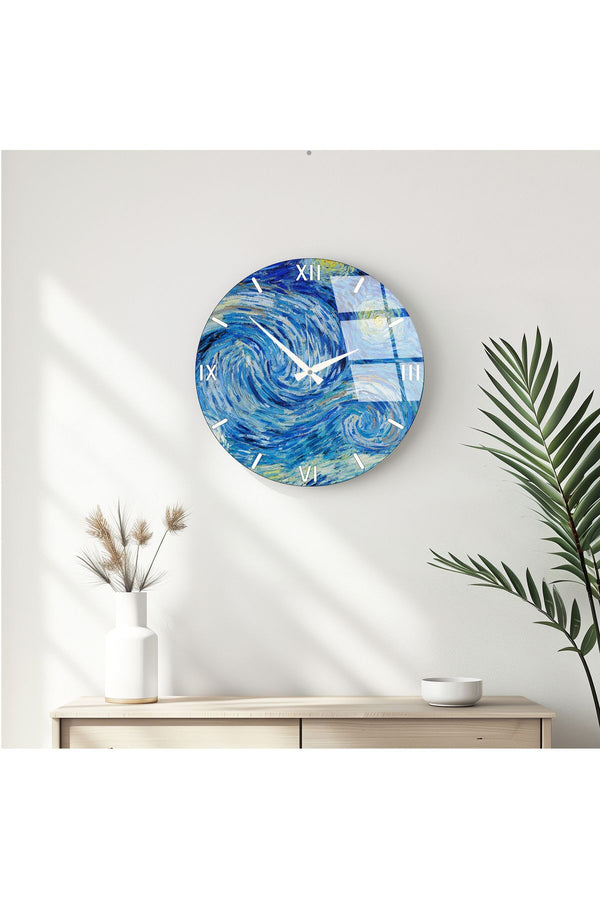 Renkli Modern Duvar Saati - Geometrik Desenli | Huhu352