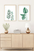 Modern Yaprak Desenli Tablo Seti - 2’li Set | huhu196